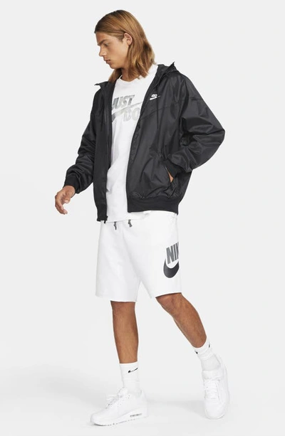 Shop Nike Sportswear Alumni Shorts In White/ Iron Grey/ Black