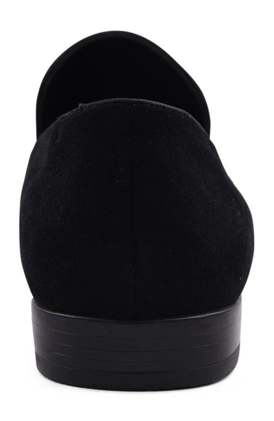 Shop Aldo Croham Tassel Loafer In Jet Black 2 Leather Suede