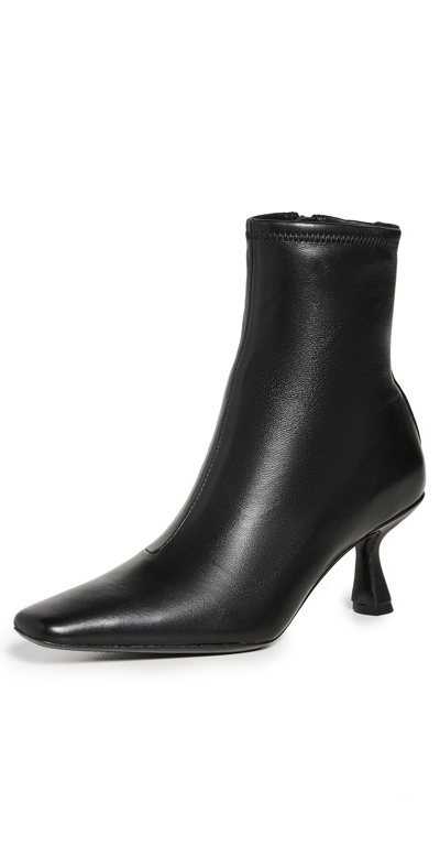 Loeffler Randall Thandy Curved Heel Ankle Boots Black 12 In Black