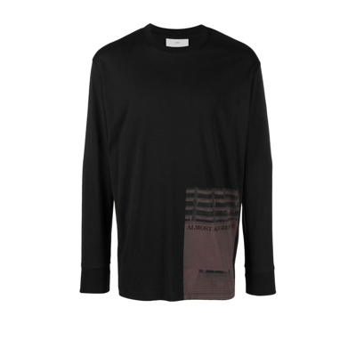 Shop Song For The Mute Black Almost Aggressive Long Sleeve Cotton T-shirt