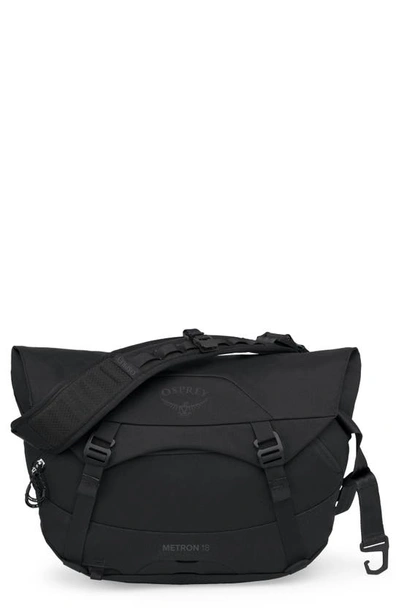 Shop Osprey Metron 18 Messenger Bag In Black