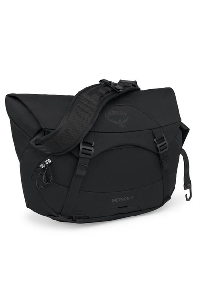 Shop Osprey Metron 18 Messenger Bag In Black