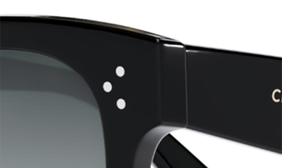 Celine Bold 3 Dots 48mm Square Sunglasses In Shiny Black / Gradient Smoke