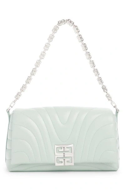 Shop Givenchy Small 4g Quilted Leather Crossbody Bag In Celadon