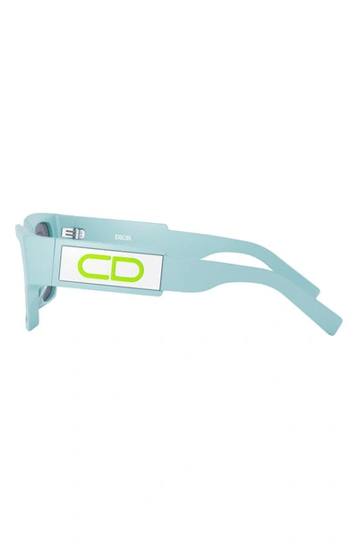 Dior Cd Su (80c7) Dm 40079 U 84q Square Sunglasses In Shiny Light Blue / Green