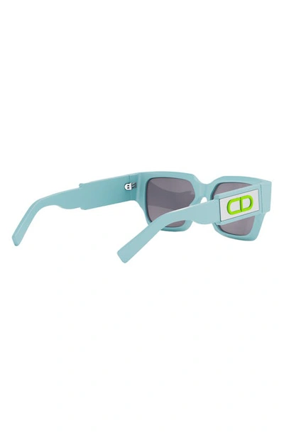Dior Cd Su (80c7) Dm 40079 U 84q Square Sunglasses In Shiny Light Blue / Green