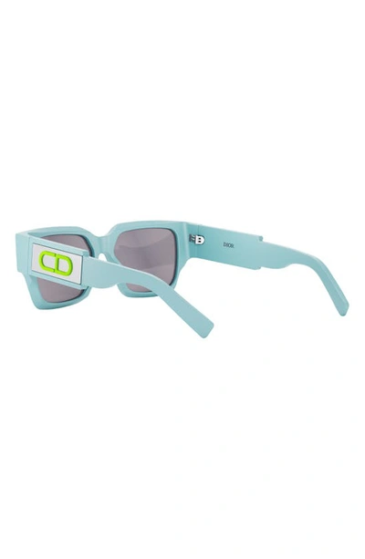 Dior Cd Su (80c7) Dm 40079 U 84q Square Sunglasses In Shiny Light Blue / Green