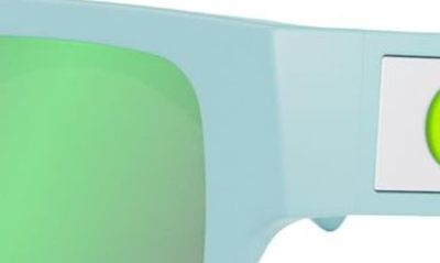 Dior Cd Su (80c7) Dm 40079 U 84q Square Sunglasses In Shiny Light Blue / Green