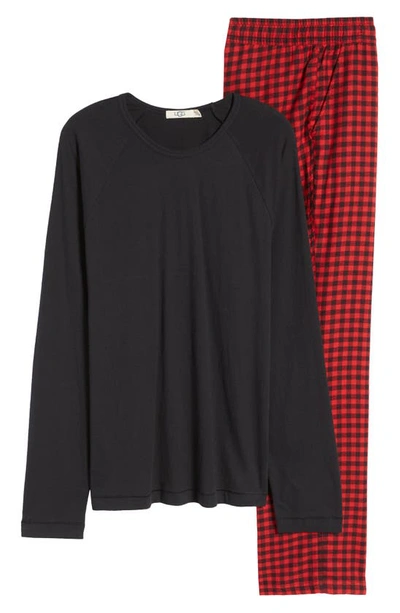 Shop Ugg Steiner Pajamas In Black / Red Check
