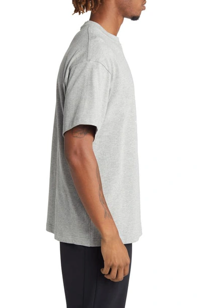 Shop Nike Lab Crewneck T-shirt In Dark Grey Heather/ White