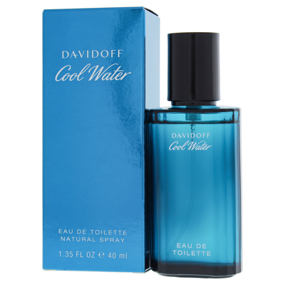 Shop Davidoff Cool Water By  For Men - 1.35 oz Edt Spray In Blue