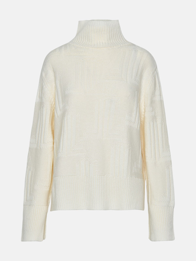 Shop Lanvin White Cashmere Turtleneck Sweater In Beige