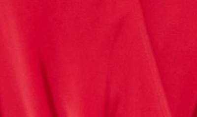 Shop Ramy Brook Pauline Satin Wrap Front Blouse In Rouge