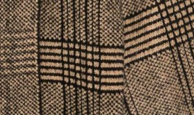 Love Token Bob Plaid Cardigan In Camel Combo