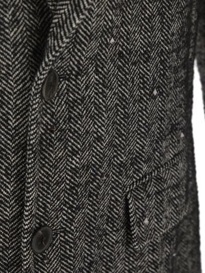Shop Valentino Stud Coat In Grey