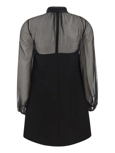 Shop Valentino Mini Dress In Black