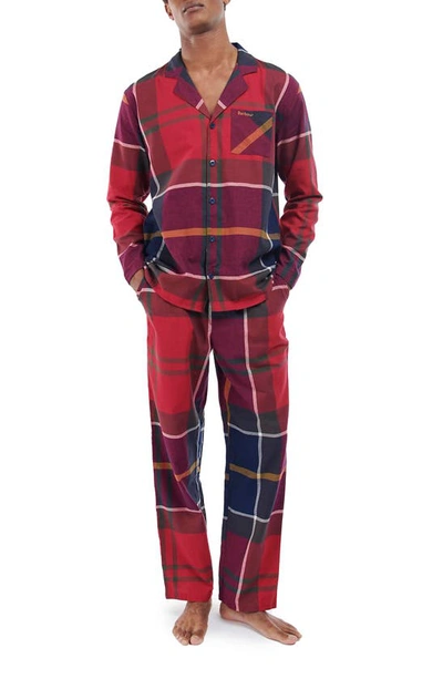 Shop Barbour Large Scale Laith Pajama Set In Large Red Tartan