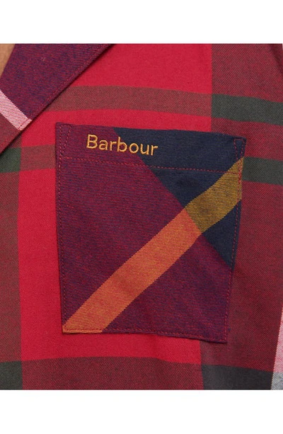 Shop Barbour Large Scale Laith Pajama Set In Large Red Tartan