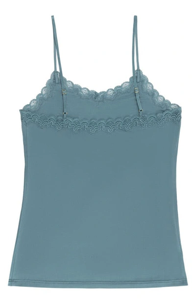 Shop Uwila Warrior Soft Silk Lace Trim Camisole In Storm Blue