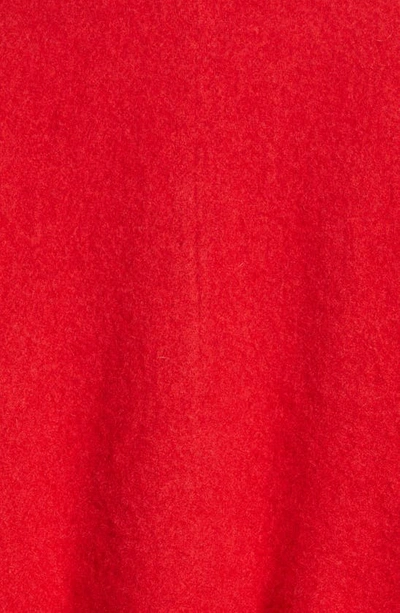 Shop Comme Des Garçons Wool & Nylon Serge Peplum Jacket In Red
