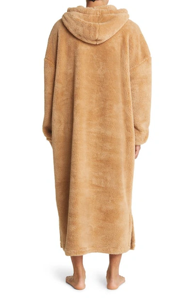 Shop Ugg Winston Fleece Pullover Hoodie Robe In Live Oak