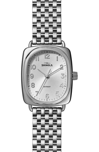 Shop Shinola Bixby Bracelet Watch, 34mm In Light Silver