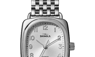 Shop Shinola Bixby Bracelet Watch, 34mm In Light Silver