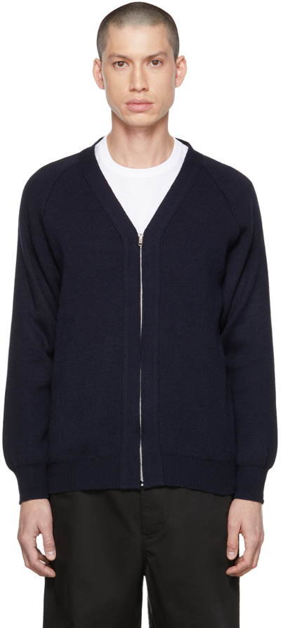 Shop Comme Des Garçons Homme Deux Navy Lochaven Of Scotland Edition Cardigan In 2 Navy