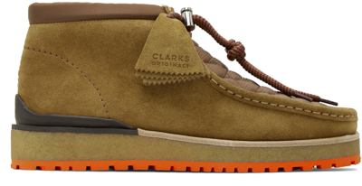 Shop Moncler Genius Brown Clarks Edition Wallabee Boots In 251 Brown/orange