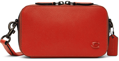 Shop Coach Red Charter Slim Messenger Bag In Sport Red