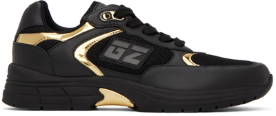 Shop Giuseppe Zanotti Black & Gold Gz Sneakers In Nero