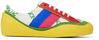 Shop Jw Anderson Multicolor Bubble Low Sneakers In 100 White