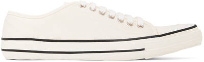 Shop Comme Des Garçons Comme Des Garçons White Pointed Low-top Sneakers In 2 White