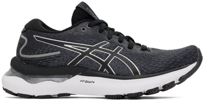 Shop Asics Black Gel-nimbus 24 Sneakers In Black/pure Silver