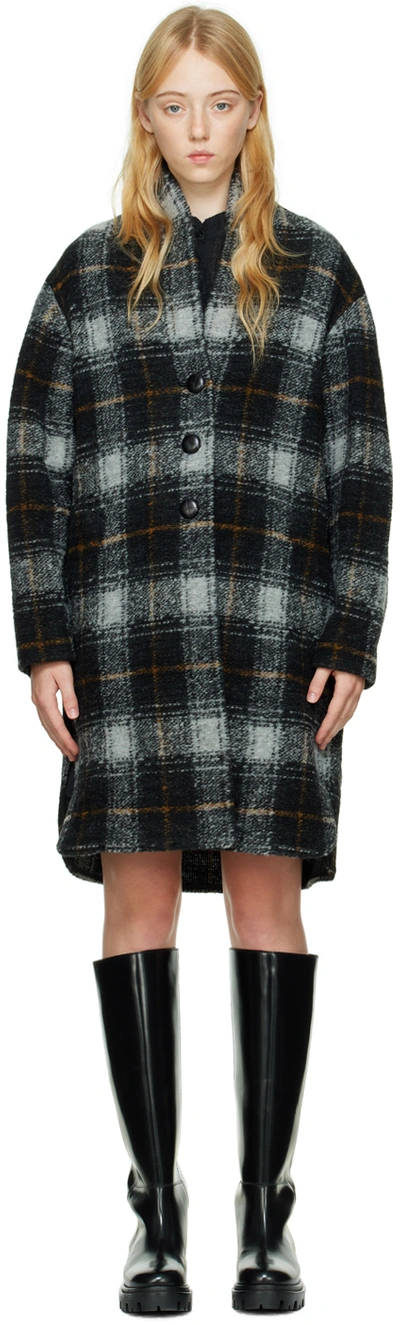 Shop Isabel Marant Étoile Gray Gabriel Coat In 02an Anthracite