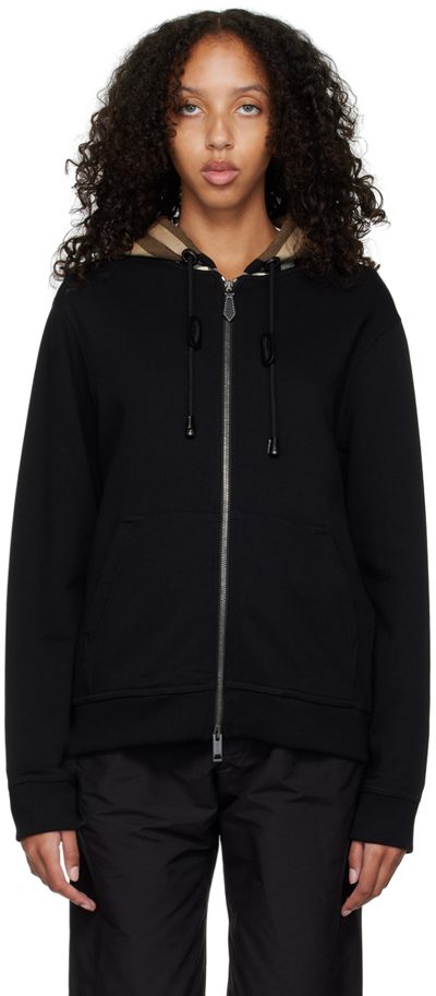 Shop Burberry Black Willow Hoodie