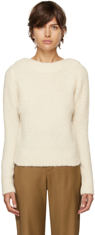 Shop Co Off-white Boat Neck Sweater In 110 Ivory