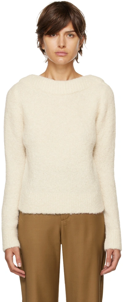 Co Essentials Cashmere Knit Crewneck Sweater In 110 Ivory