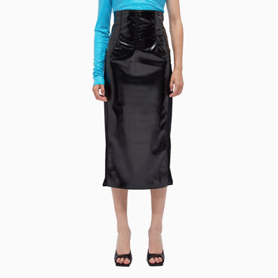 Shop Alessandro Vigilante Super High Waist Skirt In Black