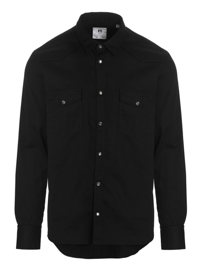Shop Pt01 Texan Shirt In Black