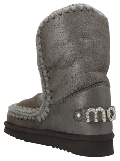 Shop Mou Eskimo 24 Ankle Boots In Gray