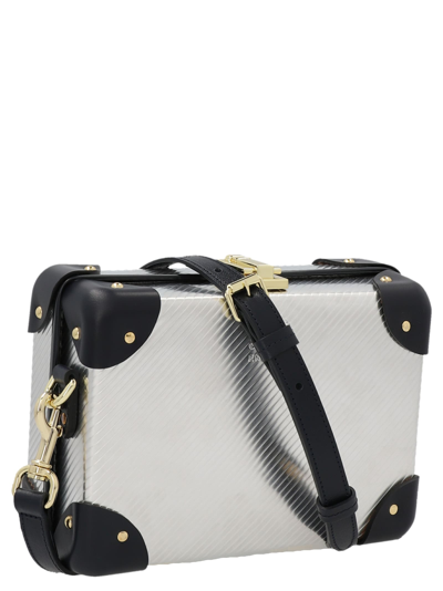 Shop Casablanca Miniature Case Crossbody Bag In Silver