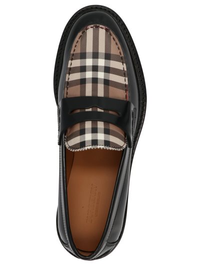 Shop Burberry Croftwood Loafers In Black