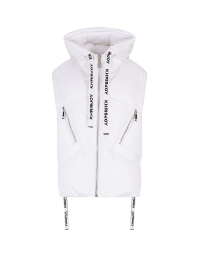 Shop Khrisjoy Woman White Khris Iconic Sleeveless Jacket In Bianco
