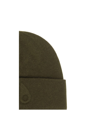 Shop Moose Knuckles Beanie Hat In Park Green