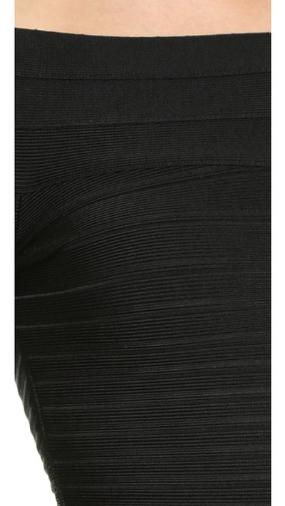 Herve Leger Signature Essential Long Sleeve Cocktail Dress In Black ...