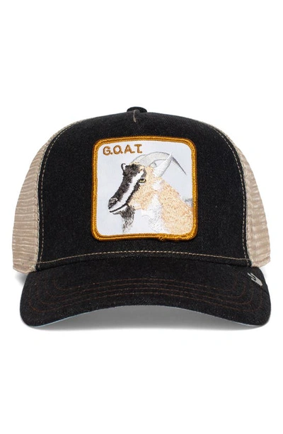 Shop Goorin Bros G.o.a.t. Patch Trucker Hat In Navy