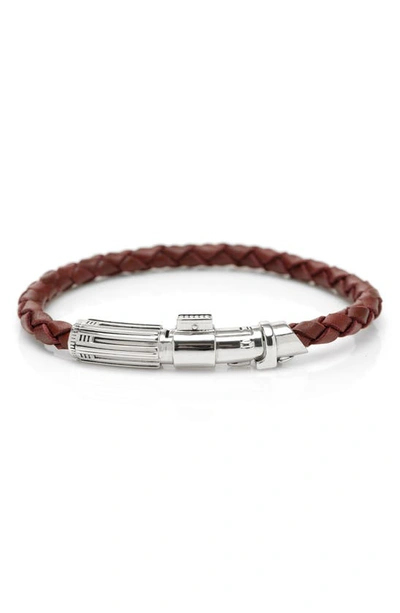 Shop Cufflinks, Inc Star Wars™ Darth Vader Braided Leather Lightsaber Bracelet In Red