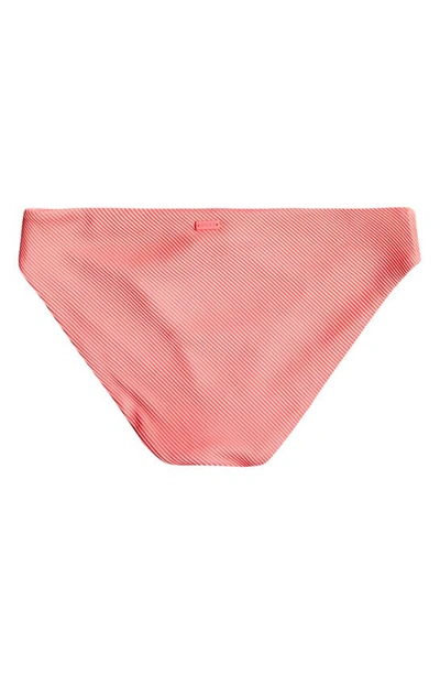 Shop Roxy Rib Love The Comber Bikini Bottoms In Tea Rose