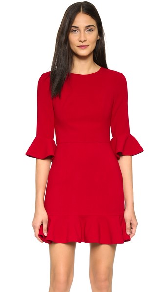 black halo ruffle dress